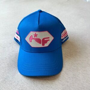 Homme + Femme Blue Graphic Baseball Cap with Pink Embroidery